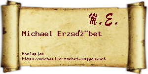 Michael Erzsébet névjegykártya