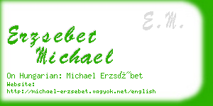 erzsebet michael business card